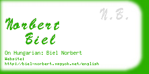 norbert biel business card